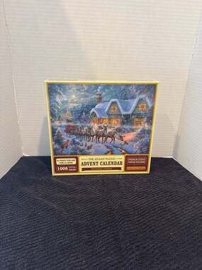 ADVENT CALENDAR 1008 Pc Jigsaw Puzzle Christmas Village SEALED